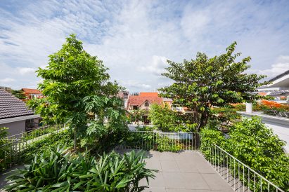 Stacked planters house by Vo Trong Nghia architects.