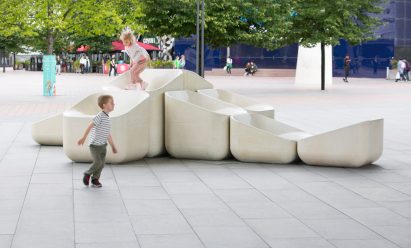 Design studio Raw Edges designs outdoor furniture for Greenwich Peninsula.