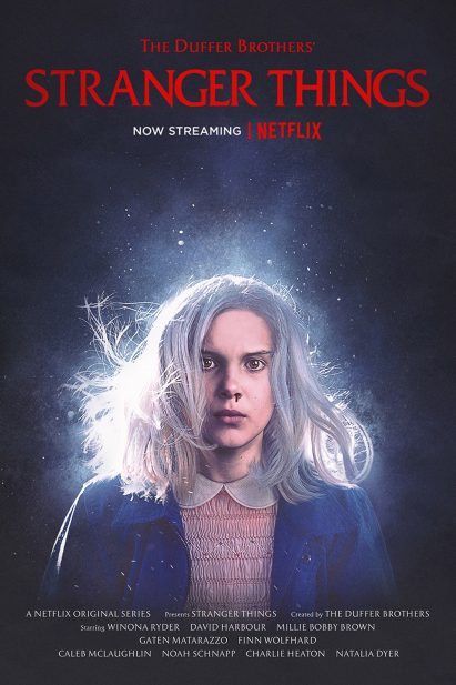 Stranger Things season two posters designed in the style of 80s sci fi films.