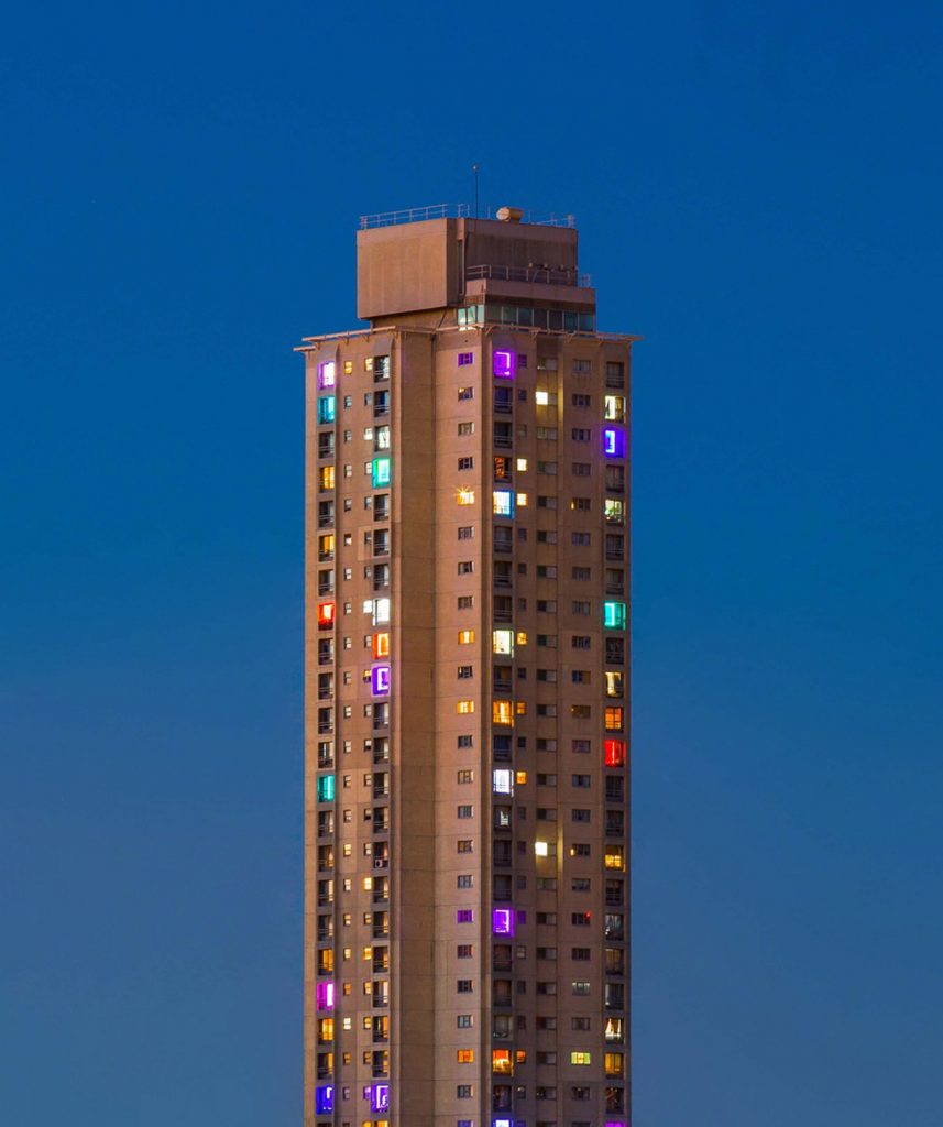 We Live Here public housing art design in Sydney.