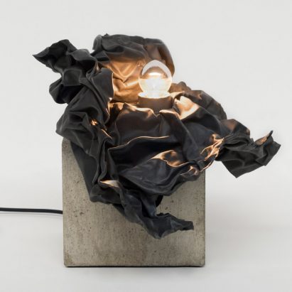 JamesPlumb creates hand-sculpted lamps from lead and concrete