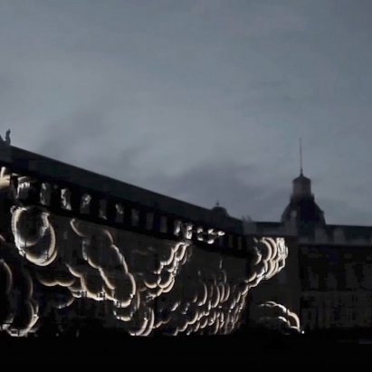 Zaha Hadid Architects showcases its digital projection skills with light show in Karlsruhe