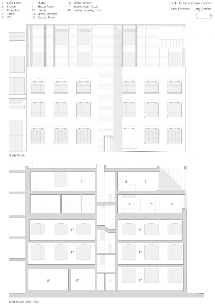 Plan of Simon Conder Associates has placed an extension clad in black-stained timber on top of a former warehouse in east London.