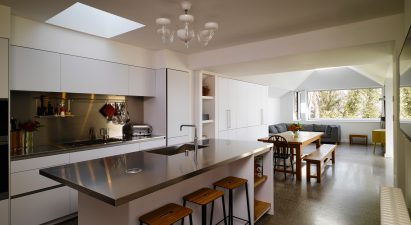 Zinc-clad vaulted roof tops extension to coastal house in Dublin by Arigho Larmour Wheeler