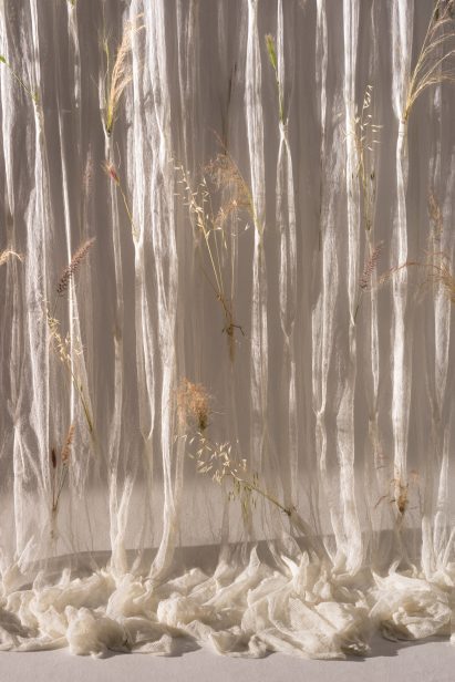Draped Flowers Curtain by Umé Studio
