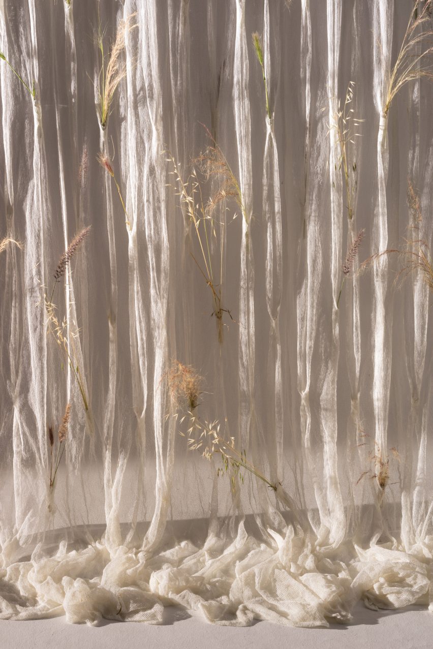 Draped Flowers Curtain by Umé Studio