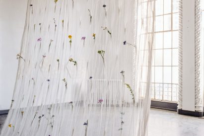 Draped Flowers Curtain by Umé Studio