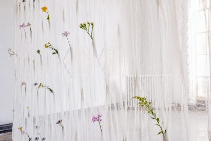 Draped Flowers Curtain by Umé Studio