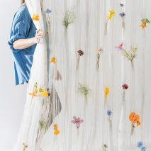 Draped Flowers Curtain by Umé Studio