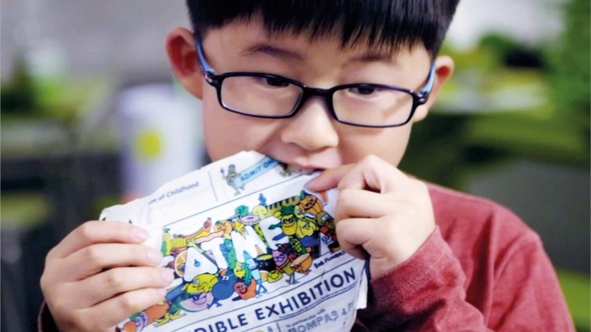 Rob Flowers designs entirely edible posters and tickets for children’s exhibition