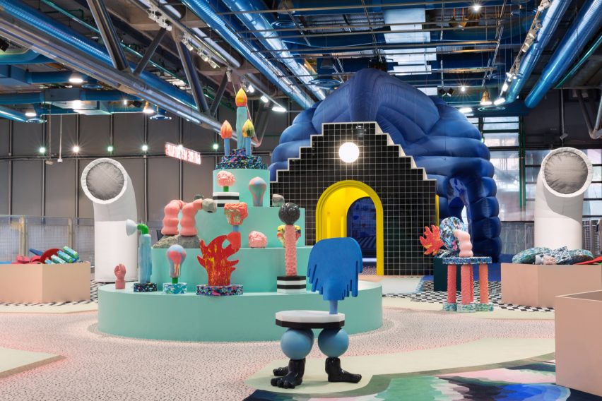 To celebrate the Centre Pompidou's fortieth anniversary, Paris-based studio GGSV have designed an interactive installation for children in the building's Galerie des enfants exhibition space.