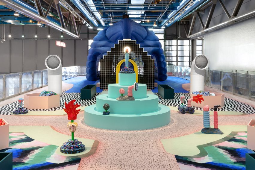 To celebrate the Centre Pompidou's fortieth anniversary, Paris-based studio GGSV have designed an interactive installation for children in the building's Galerie des enfants exhibition space.