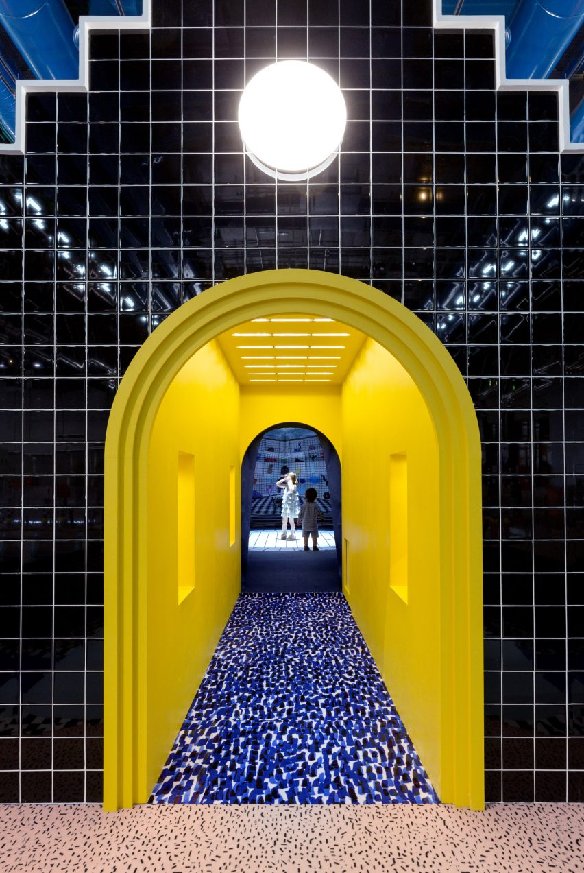 To celebrate the Centre Pompidou's fortieth anniversary, Paris-based studio GGSV have designed an interactive installation for children in the building's Galerie des enfants exhibition space.
