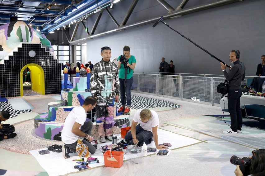 To celebrate the Centre Pompidou's fortieth anniversary, Paris-based studio GGSV have designed an interactive installation for children in the building's Galerie des enfants exhibition space.