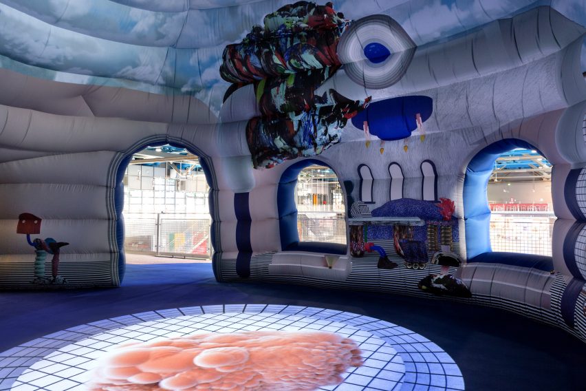 To celebrate the Centre Pompidou's fortieth anniversary, Paris-based studio GGSV have designed an interactive installation for children in the building's Galerie des enfants exhibition space.