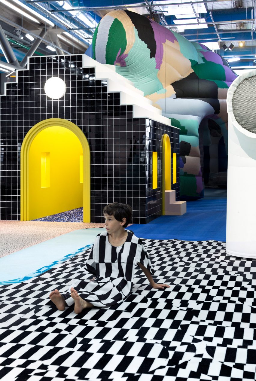 To celebrate the Centre Pompidou's fortieth anniversary, Paris-based studio GGSV have designed an interactive installation for children in the building's Galerie des enfants exhibition space.