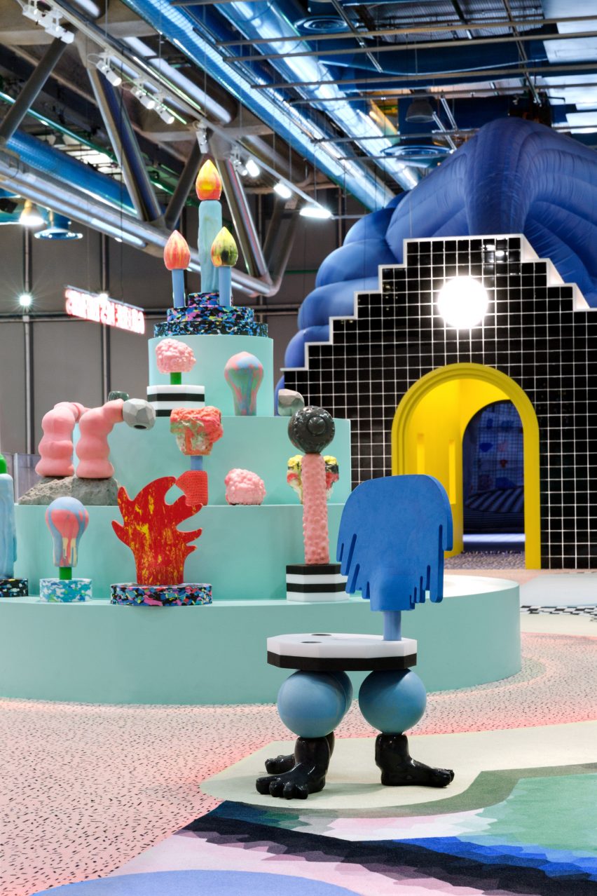 To celebrate the Centre Pompidou's fortieth anniversary, Paris-based studio GGSV have designed an interactive installation for children in the building's Galerie des enfants exhibition space.