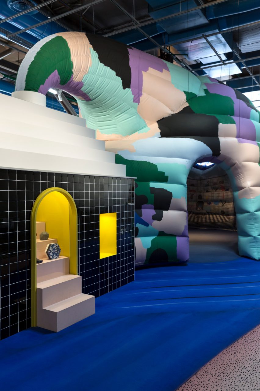 To celebrate the Centre Pompidou's fortieth anniversary, Paris-based studio GGSV have designed an interactive installation for children in the building's Galerie des enfants exhibition space.