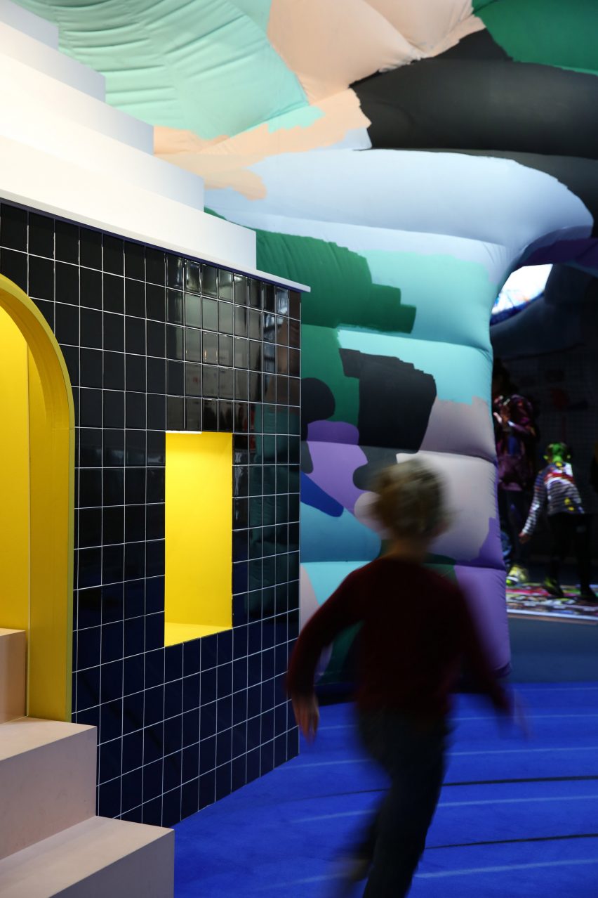 To celebrate the Centre Pompidou's fortieth anniversary, Paris-based studio GGSV have designed an interactive installation for children in the building's Galerie des enfants exhibition space.