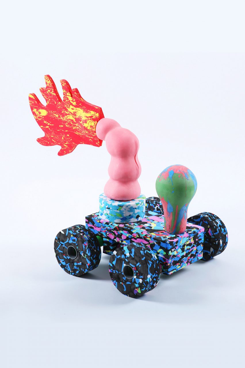To celebrate the Centre Pompidou's fortieth anniversary, Paris-based studio GGSV have designed an interactive installation for children in the building's Galerie des enfants exhibition space.