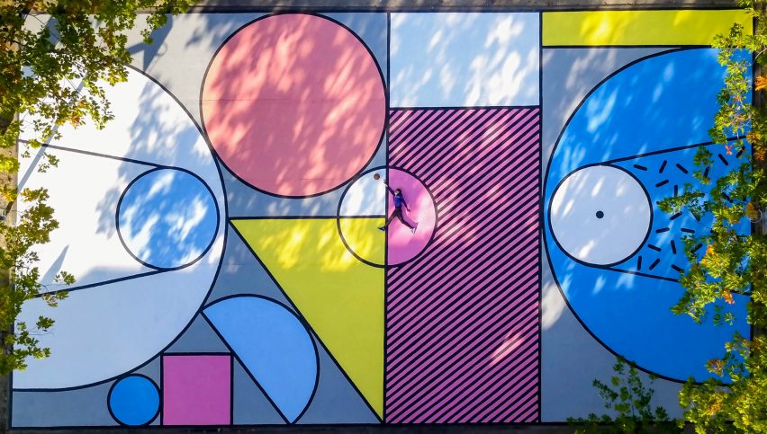 Hypercourt basketball court by Katrien Vanderlinden