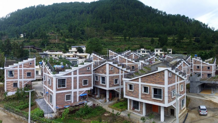 Rural Urban Framework builds post-disaster housing in China featuring rooftop farms