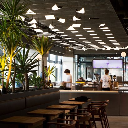 LG Display’s OLED panels create decorative lighting for Baskin Robbins ice cream shop