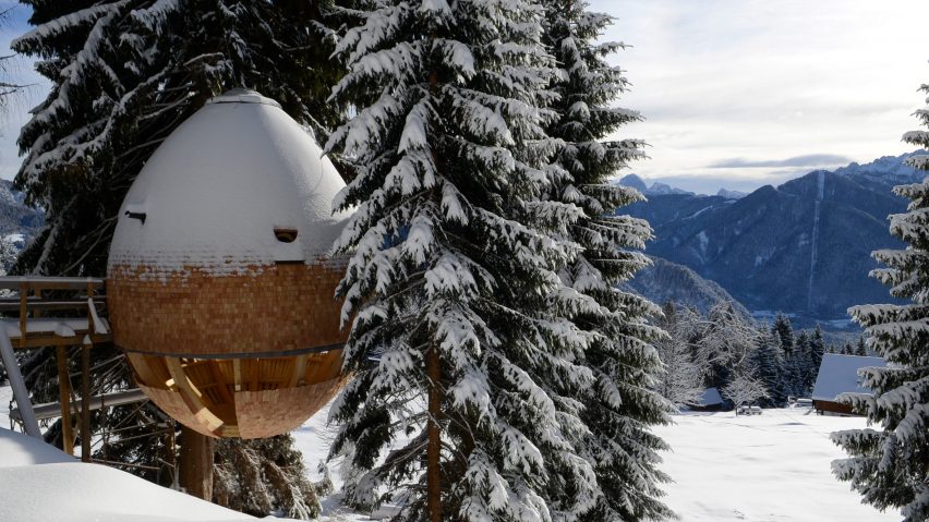 Pinecone treehouse by Architetto Claudio Beltrame and Domus Gaia