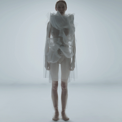 Ying Gao’s dresses become animated “in the presence of strangers”