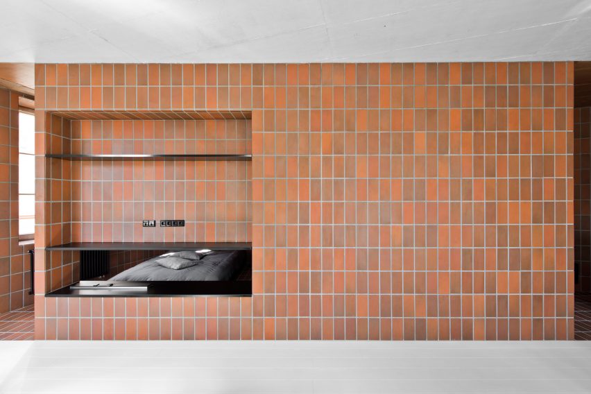 Agrob Buchtal Goldline tiles in Bazillion apartment by YCL Studio