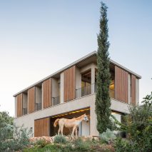 Slatted shades keep house by the Sea of Galilee cool during hot summer days