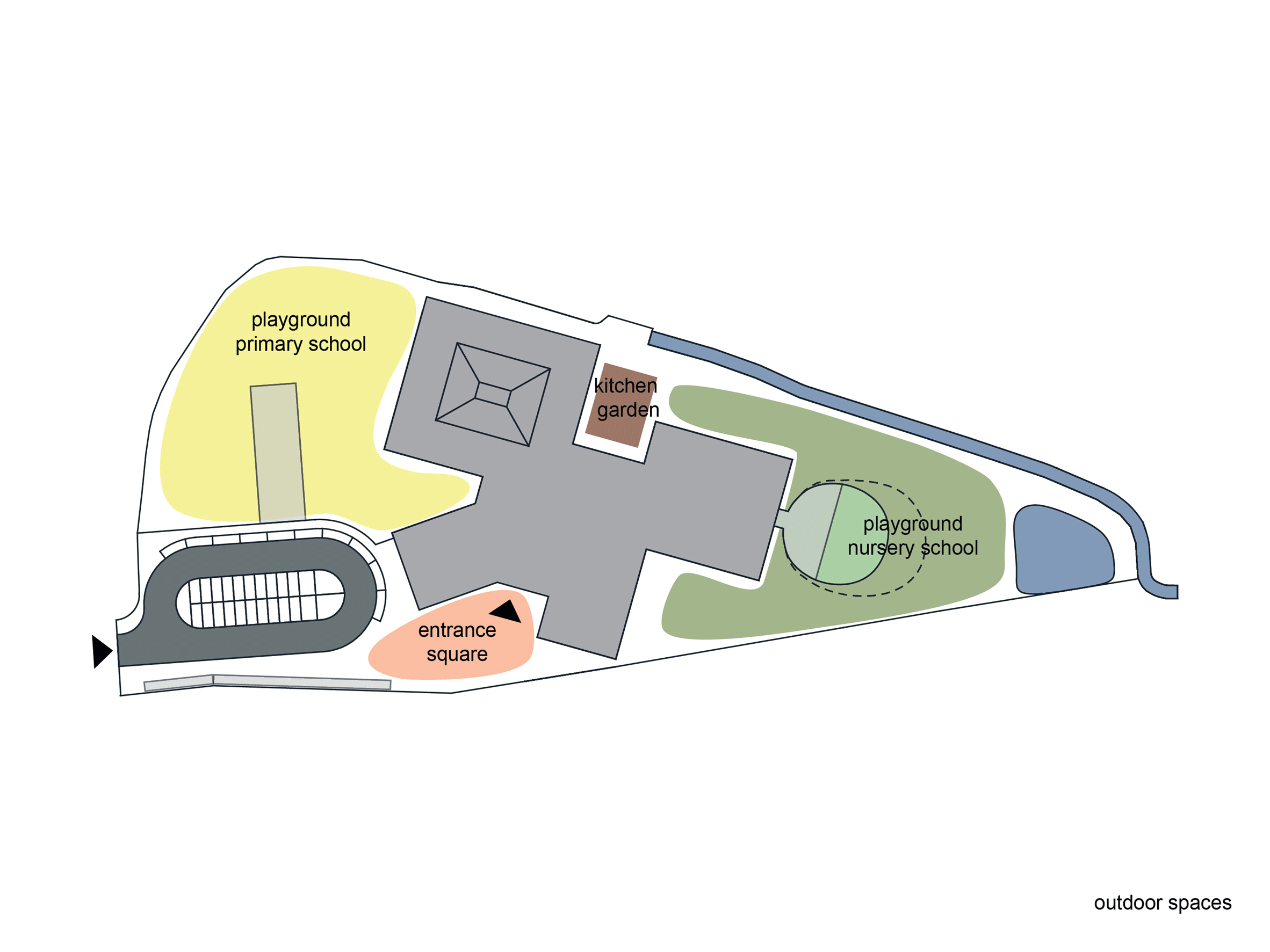 Plan of School de Vonk by NL architects in Belgium