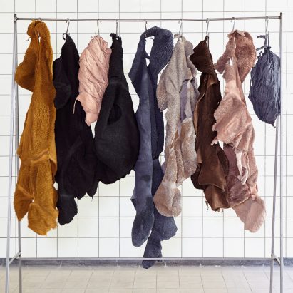 Billie van Katwijk transforms discarded cow stomachs into leathery material