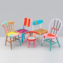 Yinka Ilori teams up with recovering addicts to create range of colourful chairs