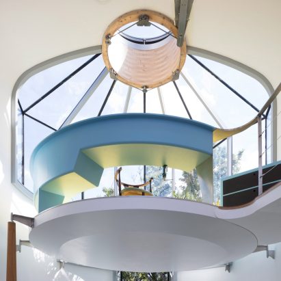 Michael Russum uses boatbuilding techniques to build his “mystery vessel” house