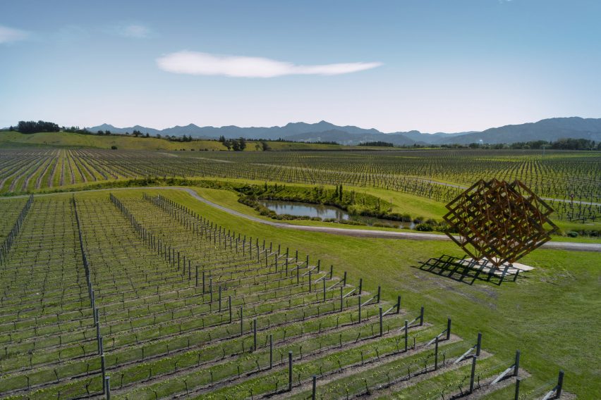Studio Dror's installation imitates the vineyards of Brancott Estate