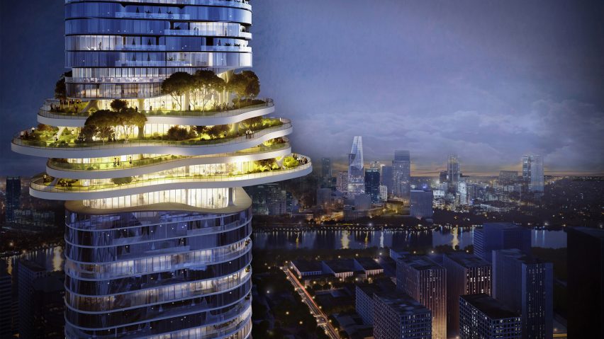Ole Scheeren references mountain landscapes in design for Vietnam skyscraper