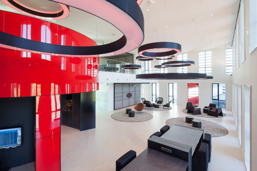 Benthem Crouwel adds stripy tower surrounded by a moat to Amsterdam data centre