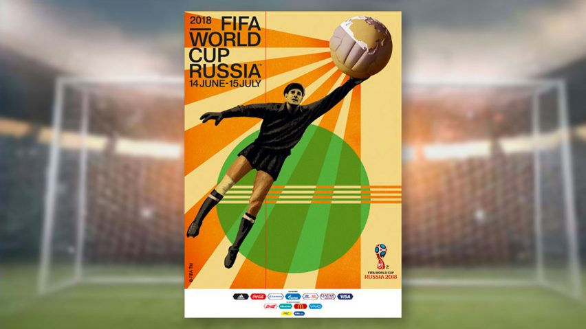 Igor Gurovich designs retro poster for 2018 FIFA World Cup in Russia