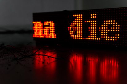 Design Academy Eindhoven graduate Fujita Keisuke has made an installation that uses real-time suicide Tweets to send mechanical signals across to a block of solid carbon