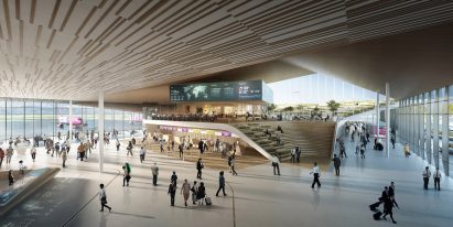 UNStudio's Kutaisi airport extension features an open air rooftop plaza