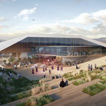 UNStudio's Kutaisi airport extension features an open air rooftop plaza