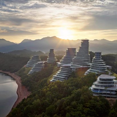 MAD’s Huangshan Mountain Village photographed by Hufton + Crow in the dawn light