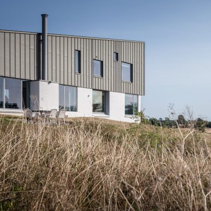 Mole Architects builds house “like a seagull’s wing” on Suffolk coast