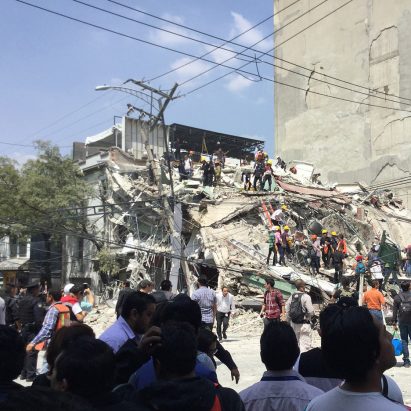 Earthquake damage in Mexico City