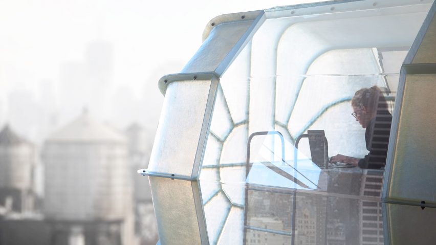 Alice Bleton’s bunker-like capsule offers an escape from busy city life