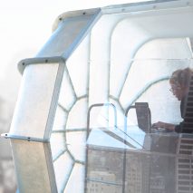 Alice Bleton’s bunker-like capsule offers an escape from busy city life