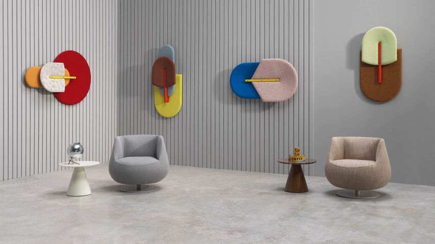 Dezeen promotion: Spanish studio MUT Design has created sound-absorbing panels in the shape of beetles for furniture brand Sancal