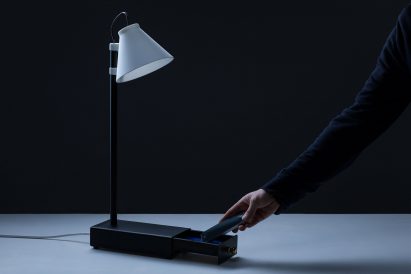 Klemens Schillinger's lamps supply electricity in exchange for users' smartphones