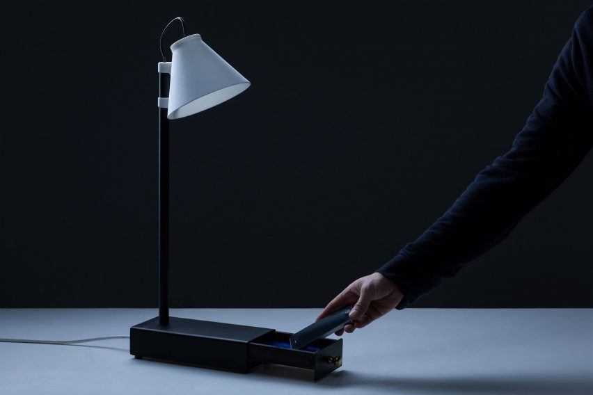 Klemens Schillinger's lamps supply electricity in exchange for users' smartphones